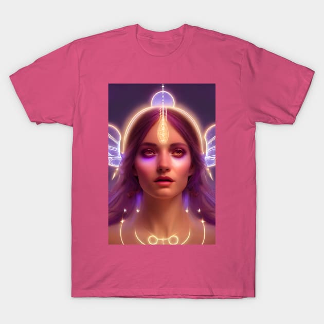 Purple Haze - Goddess of Light Digital Fantasy Artwork T-Shirt by Christine aka stine1